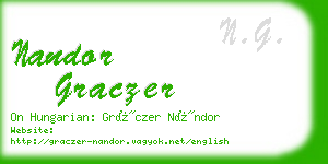 nandor graczer business card